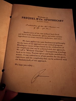 Menu photo 6 Prequel & Co. Apothecary Toronto, ON Menu photo 6 Prequel & Co. Apothecary Toronto, ON