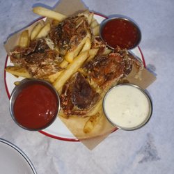 Softshell crab and chips