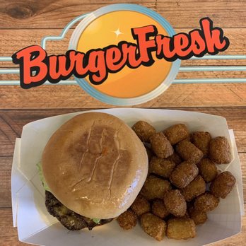 Montgomery Burger Fresh - Bacon Cheddar Ranch Burger with Tater Tots - Burgers Near Me - Montgomery, Texas Montgomery Burger Fresh - Bacon Cheddar Ranch Burger with Tater Tots - Burgers Near Me - Montgomery, Texas