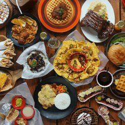 Pazar Food Park - Now this a table to share with my fellow Yelpers. Have your pick. :)