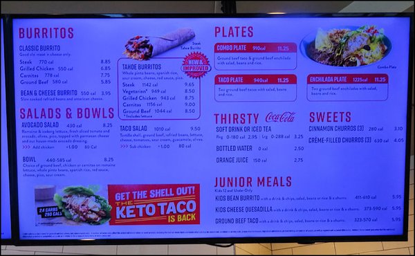 Menu photo 2 Jimboy's Tacos Roseville, CA