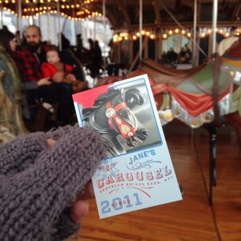 Jane's Carousel - They draw a heart on the back to mark it as used. - Carousels Near Me - Brooklyn, New York