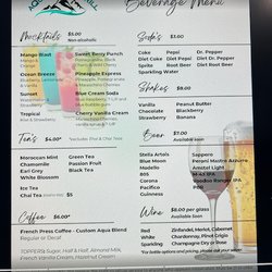 Aqua Cafe & Grill - Menu