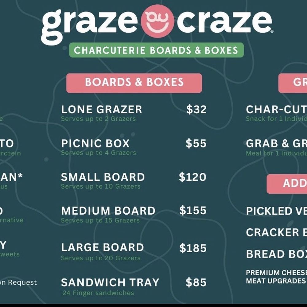 Graze Craze - Menu - Caterers Near Me - McMinnville, Oregon Graze Craze - Menu - Caterers Near Me - McMinnville, Oregon