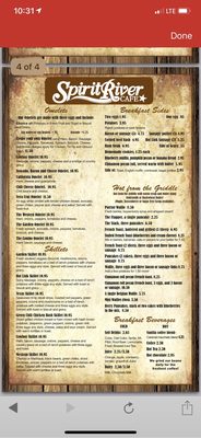 Menu photo 5 Spirit River Cafe Apple Valley, CA Menu photo 5 Spirit River Cafe Apple Valley, CA