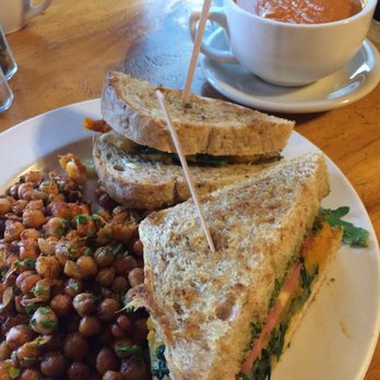 The Beehive Cafe - Butternut squash sandwich with Vermont cheddar, spinach, tomatoes and pesto. Fried chickpeas and tomato basil soup - delicious! - Coffee & Tea Near Me - Bristol, Rhode Island The Beehive Cafe - Butternut squash sandwich with Vermont cheddar, spinach, tomatoes and pesto. Fried chickpeas and tomato basil soup - delicious! - Coffee & Tea Near Me - Bristol, Rhode Island