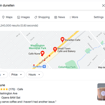 Cafe Nune - Map highlights coffee shops in Dunellen, NJ, including Cafe Nune, Dunellen Cafe, and Small Town Cafe and Bakery. - Juice Bars & Smoothies Near Me - Dunellen, New Jersey