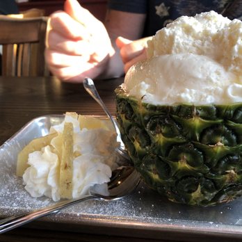 2 Jerks BBQ - For a guy who doesn't like coconut, my husband was all over this dessert special; smoked pineapple and coconut gelato sundae. Wow! - Barbeque Near Me - Raynham, Massachusetts