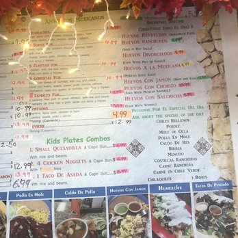 Tacos El Rinconcito - Menu 11/21/22 - Mexican Near Me - Tulsa, Oklahoma Tacos El Rinconcito - Menu 11/21/22 - Mexican Near Me - Tulsa, Oklahoma