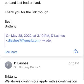 D'Lashes By Dionne Phillips - Unnecessary rude response - Eyelash Service Near Me - Los Angeles, California D'Lashes By Dionne Phillips - Unnecessary rude response - Eyelash Service Near Me - Los Angeles, California