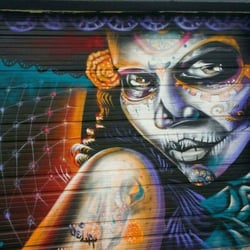 Vela Fine Art - Dia de los Muertos Katrina mural in El Paso, TX.