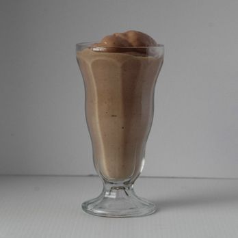 Oasis Kitchen - a chocolate milkshake in a glass - Middle Eastern Near Me - Dearborn, Michigan