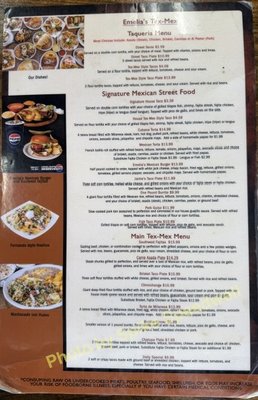 Menu photo 2 Emelia's Tex-Mex The Colony, TX Menu photo 2 Emelia's Tex-Mex The Colony, TX