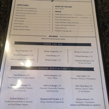Barge Inn - Menu - Italian Near Me - Jersey City, New Jersey Barge Inn - Menu - Italian Near Me - Jersey City, New Jersey