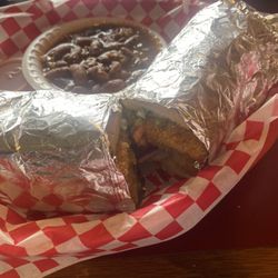 Sam's Southern Eatery - Fried fish Po'Noy with the best red beans and rice !!