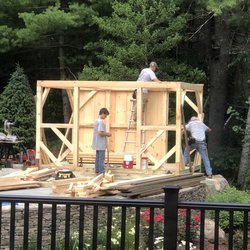 Douglas Timber Sheds - First day of construction