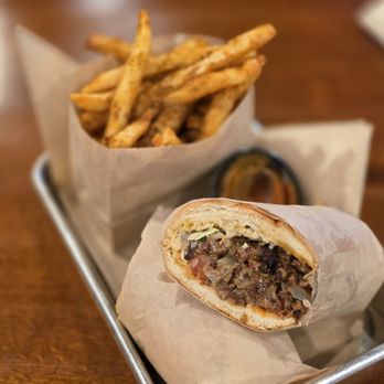 Burns Road - The katakat Chopped cheese and masala fries - Burgers Near Me - Tustin, California Burns Road - The katakat Chopped cheese and masala fries - Burgers Near Me - Tustin, California
