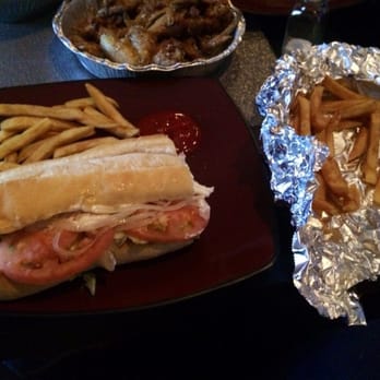 Maietta Restaurant - Maietta Hoagie (turkey, bacon, ham, provolone cheese and American cheese) and fries. - Pizza Near Me - Pittsburgh, Pennsylvania