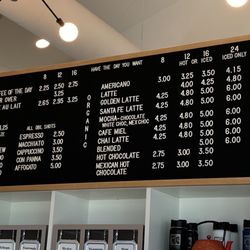 Joebella Coffee - Menu August 2020
