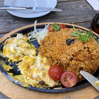 Scratch Kitchen - Two eggs and Gandule Rice - Breakfast & Brunch Near Me - Honolulu, Hawaii