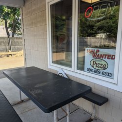 One table outside
