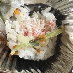 Oishii Too Sushi Bar - Smelly, warm, rotten, bitter crab meat. 3rd time now from this place.