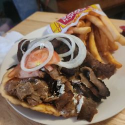 Gyro everything with well done fries!