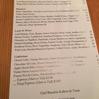 Tinker Street - The Menu (it changes) - Wine Bars Near Me - Indianapolis, Indiana Tinker Street - The Menu (it changes) - Wine Bars Near Me - Indianapolis, Indiana