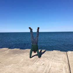 CrossFit Radiate - Hand stands at Lake Michigan