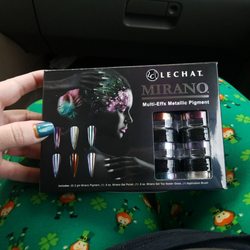 Metallic chrome powder set of 6. They have 2 different sets available. Currently $95 + tax.