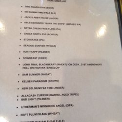 1750 Taphouse - Beer list July 2018