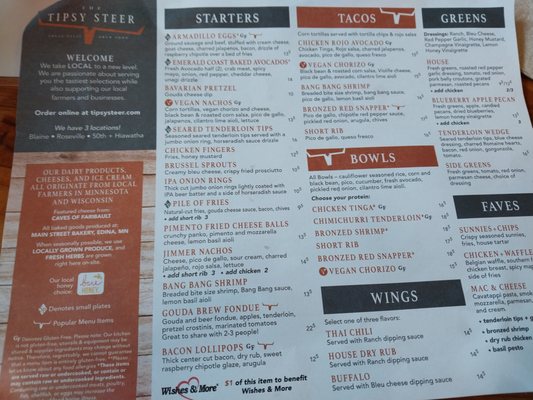 Menu photo 4 Tipsy Steer Blaine, MN