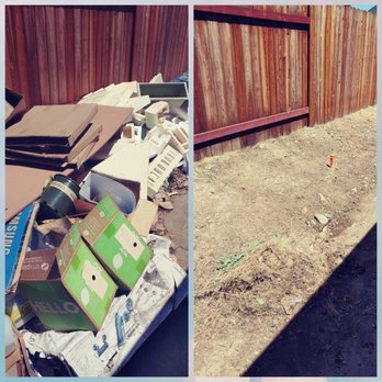 Sac Junk - Before and after. Doesn't capture everything! - Junk Removal & Hauling Near Me - Rancho Cordova , California
