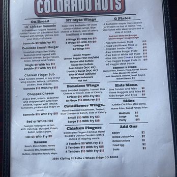 Colorado Hots - February 2026 Menu - Chicken Wings Near Me - Wheat Ridge, Colorado Colorado Hots - February 2026 Menu - Chicken Wings Near Me - Wheat Ridge, Colorado