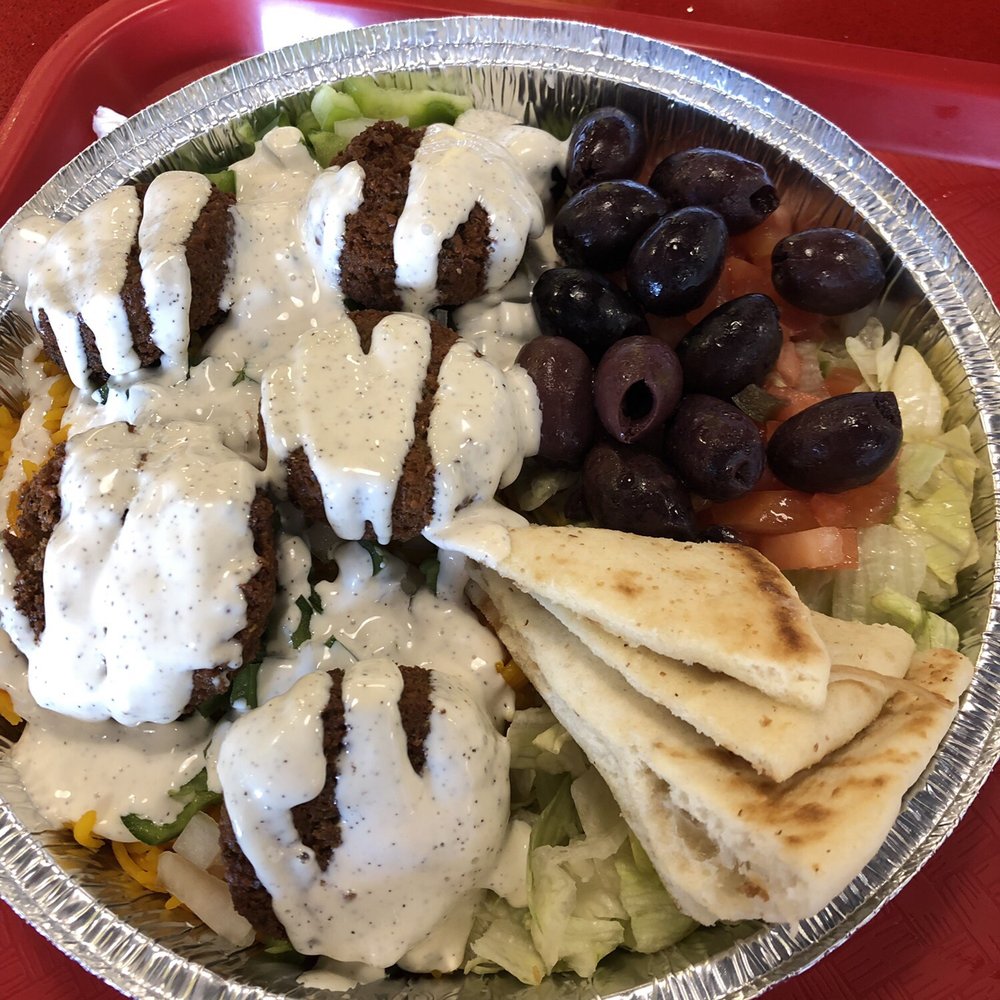 The Halal Guys - FALAFEL PLATTER - Halal Near Me - Irving, Texas The Halal Guys - FALAFEL PLATTER - Halal Near Me - Irving, Texas