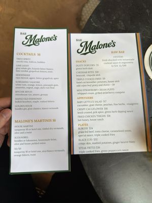 Menu photo 4 Bar Malone's San Francisco, CA Menu photo 4 Bar Malone's San Francisco, CA