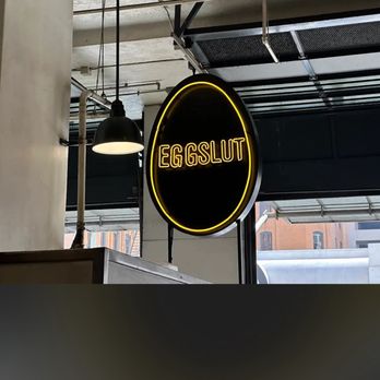 Eggslut - The sign that hung over the eatery - Breakfast & Brunch Near Me - Los Angeles, California Eggslut - The sign that hung over the eatery - Breakfast & Brunch Near Me - Los Angeles, California