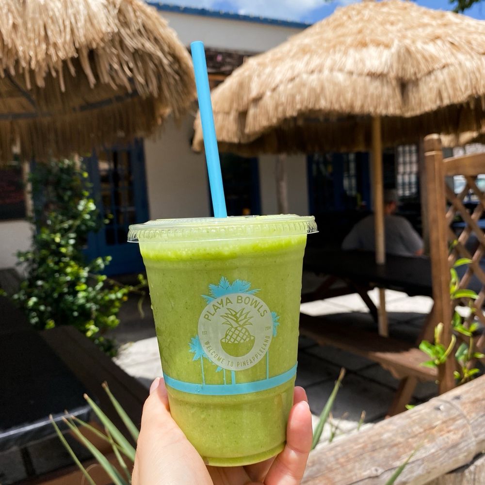 Playa Bowls - Green Smoothie (Kale, Banana, Pineapple, coconut water) $9 - so delicious! - Juice Bars & Smoothies Near Me - St. Augustine, Florida Playa Bowls - Green Smoothie (Kale, Banana, Pineapple, coconut water) $9 - so delicious! - Juice Bars & Smoothies Near Me - St. Augustine, Florida
