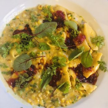 Ellie's - Agnolotti with corn, this is hands down the most unique pasta dish I've ever experienced. And my all time fav!! - Italian Near Me - Long Beach, California Ellie's - Agnolotti with corn, this is hands down the most unique pasta dish I've ever experienced. And my all time fav!! - Italian Near Me - Long Beach, California