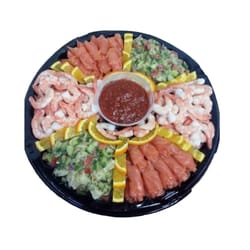 Waterfront Seafood - Our smoked salmon, ceviche and shrimp platter.