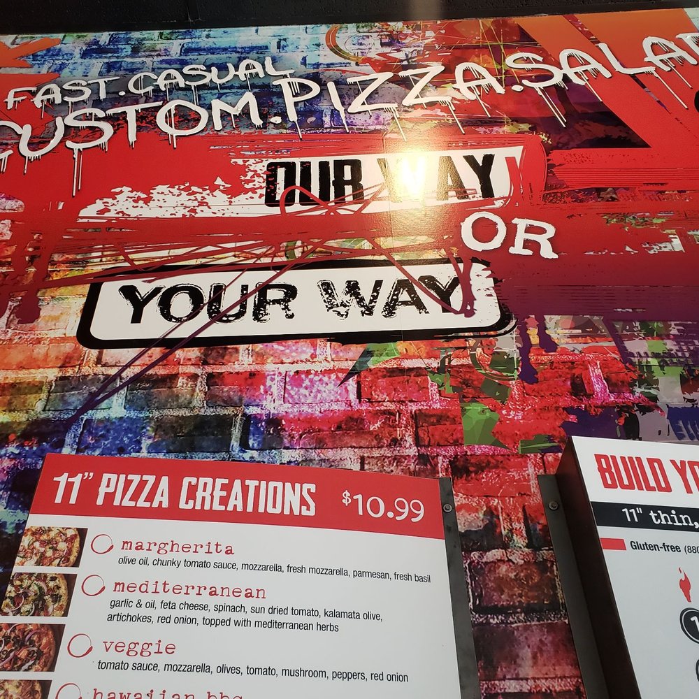 Fired Pie - a pizza menu on a table - Salad Near Me - Glendale, Arizona Fired Pie - a pizza menu on a table - Salad Near Me - Glendale, Arizona