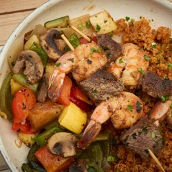 Pure Plates STL - Surf-n-Turf with Quinoa and roasted Veg