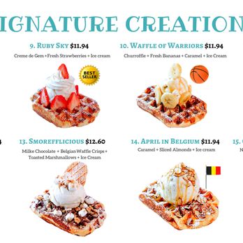 Little Gem Belgian Waffles - MENU - Desserts Near Me - Davis, California Little Gem Belgian Waffles - MENU - Desserts Near Me - Davis, California