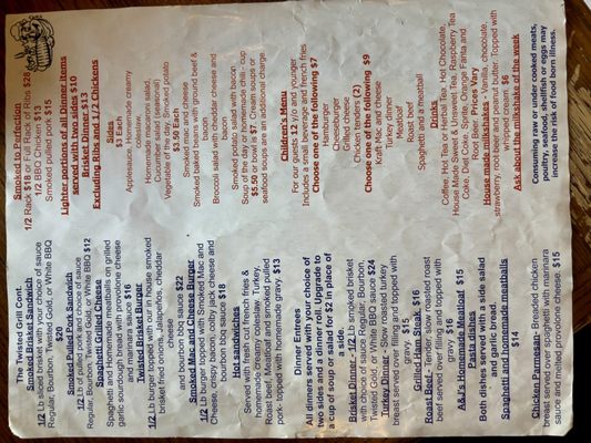 Menu photo 2 A And J's Twisted Kitchen Kinzers, PA