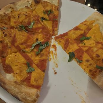 620 Jones - Margherita Pizza with the vegan cheese from the burger...lol...desperate times haha - New American Near Me - San Francisco, California