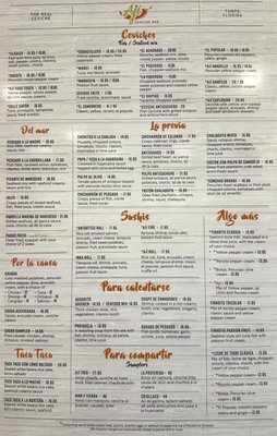 Menu photo 7 Aji Ceviche Bar Tampa, FL