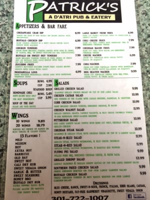 Menu photo 5 Patrick's Cumberland, MD