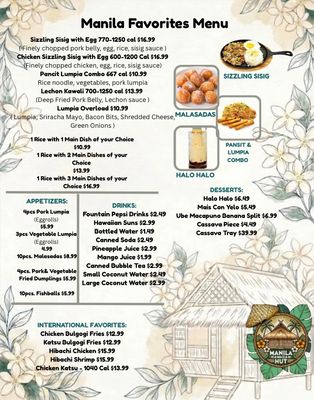 Menu photo 1 Manila Hawaiian Hut Jacksonville, FL Menu photo 1 Manila Hawaiian Hut Jacksonville, FL