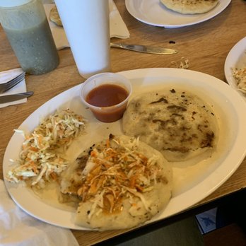 Maya's Cafe - Chicharrón y queso pupusas - Latin American Near Me - San Jose, California