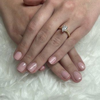 Beach Nails & Spa - Gel mani  Color: Bubble Bath - Nail Salons Near Me - Redondo Beach, California